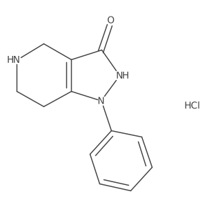 1-Phenyl-4,5,6,7-tetrahydro-2H-pyrazolo[4,3-c]pyridin-3-one;hydrochloride Structure