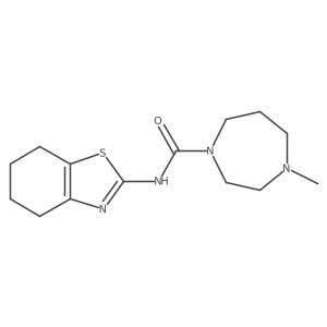 4-methyl-N-(4,5,6,7-tetrahydro-1,3-benzothiazol-2-yl)-1,4-diazepane-1-carboxamide结构式