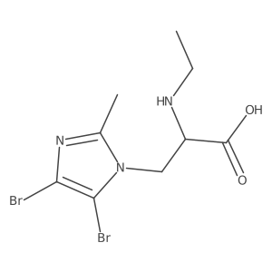 3-(4,5-dibromo-2-methyl-1H-imidazol-1-yl)-2-(ethylamino)propanoic acid Structure