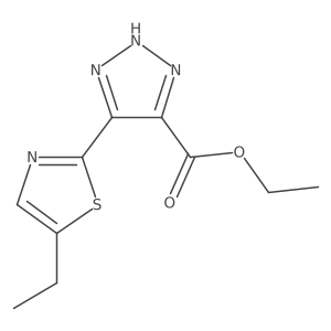 ethyl 5-(5-ethyl-1,3-thiazol-2-yl)-1H-1,2,3-triazole-4-carboxylate Structure