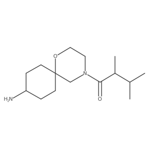 1-{9-Amino-1-oxa-4-azaspiro[5.5]undecan-4-yl}-2,3-dimethylbutan-1-one结构式