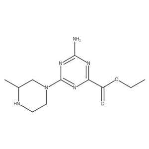 Ethyl 4-amino-6-(3-methylpiperazin-1-yl)-1,3,5-triazine-2-carboxylate Structure