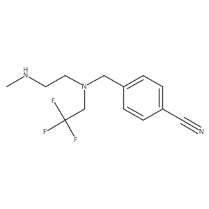 4-({[2-(Methylamino)ethyl](2,2,2-trifluoroethyl)amino}methyl)benzonitrile结构式