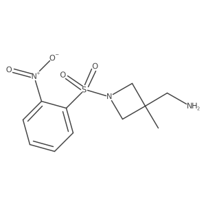 [3-Methyl-1-(2-nitrobenzenesulfonyl)azetidin-3-yl]methanamine结构式