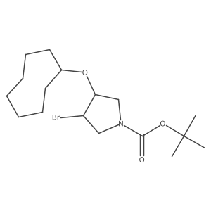 Tert-butyl 3-bromo-4-(cyclooctyloxy)pyrrolidine-1-carboxylate Structure