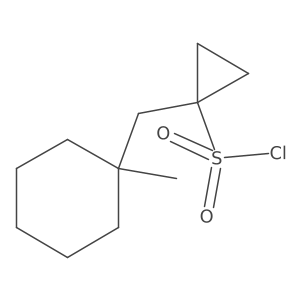 1-[(1-Methylcyclohexyl)methyl]cyclopropane-1-sulfonyl chloride Structure