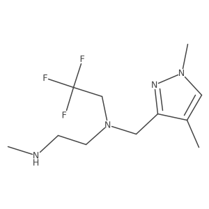 [(1,4-dimethyl-1H-pyrazol-3-yl)methyl][2-(methylamino)ethyl](2,2,2-trifluoroethyl)amine结构式