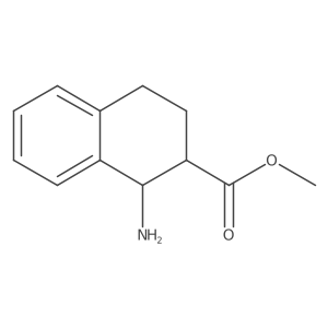 rac-methyl (1R,2R)-1-amino-1,2,3,4-tetrahydronaphthalene-2-carboxylate结构式