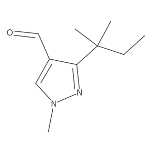 1-methyl-3-(2-methylbutan-2-yl)-1H-pyrazole-4-carbaldehyde结构式