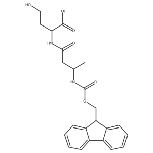 (2S)-2-[(3S)-3-({[(9H-fluoren-9-yl)methoxy]carbonyl}amino)butanamido]-4-hydroxybutanoic acid Structure