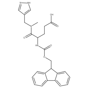 4-({[(9H-fluoren-9-yl)methoxy]carbonyl}amino)-4-{methyl[(1H-pyrazol-4-yl)methyl]carbamoyl}butanoic acid结构式