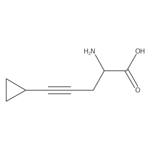 2-Amino-5-cyclopropylpent-4-ynoic acid结构式