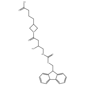 4-{1-[4-({[(9H-fluoren-9-yl)methoxy]carbonyl}amino)-3-hydroxybutanoyl]azetidin-3-yl}butanoic acid结构式