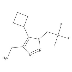 [5-cyclobutyl-1-(2,2,2-trifluoroethyl)-1H-1,2,3-triazol-4-yl]methanamine Structure