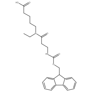 5-[N-ethyl-3-({[(9H-fluoren-9-yl)methoxy]carbonyl}amino)propanamido]pentanoic acid Structure