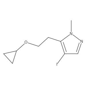 5-(2-cyclopropoxyethyl)-4-iodo-1-methyl-1H-pyrazole结构式