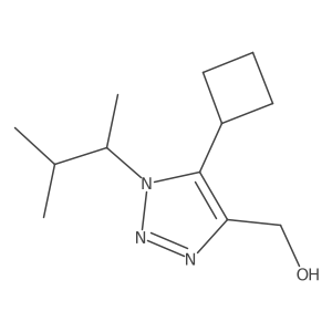 [5-cyclobutyl-1-(3-methylbutan-2-yl)-1H-1,2,3-triazol-4-yl]methanol结构式