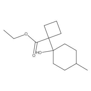 Ethyl 1-(1-hydroxy-4-methylcyclohexyl)cyclobutane-1-carboxylate Structure