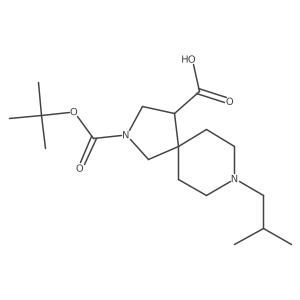 2-[(Tert-butoxy)carbonyl]-8-(2-methylpropyl)-2,8-diazaspiro[4.5]decane-4-carboxylic acid结构式