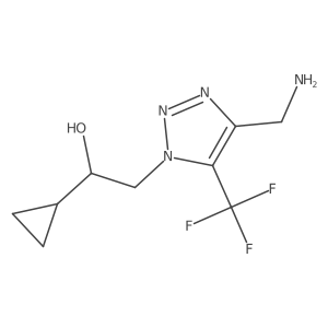 2-[4-(aminomethyl)-5-(trifluoromethyl)-1H-1,2,3-triazol-1-yl]-1-cyclopropylethan-1-ol Structure