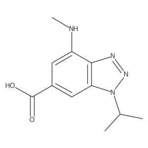 4-(methylamino)-1-(propan-2-yl)-1H-1,2,3-benzotriazole-6-carboxylic acid结构式