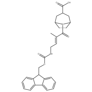 8-[4-({[(9H-fluoren-9-yl)methoxy]carbonyl}amino)-2-methylbut-2-enoyl]-8-azabicyclo[3.2.1]octane-3-carboxylic acid Structure