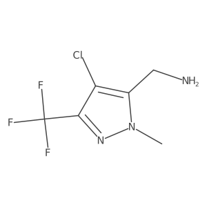 [4-chloro-1-methyl-3-(trifluoromethyl)-1H-pyrazol-5-yl]methanamine结构式