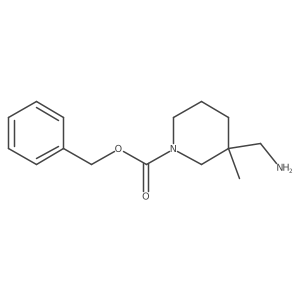 Benzyl 3-(aminomethyl)-3-methylpiperidine-1-carboxylate结构式