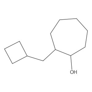 rac-(1R,2S)-2-(cyclobutylmethyl)cycloheptan-1-ol Structure