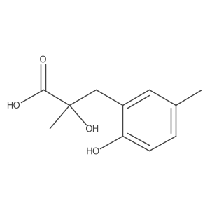 2-Hydroxy-3-(2-hydroxy-5-methylphenyl)-2-methylpropanoic acid结构式