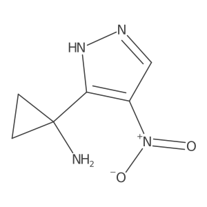 1-(4-nitro-1H-pyrazol-3-yl)cyclopropan-1-amine结构式