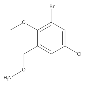 O-[(3-bromo-5-chloro-2-methoxyphenyl)methyl]hydroxylamine结构式