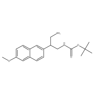 tert-butyl N-[3-amino-2-(6-methoxynaphthalen-2-yl)propyl]carbamate Structure