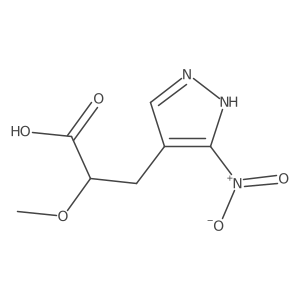 2-methoxy-3-(3-nitro-1H-pyrazol-4-yl)propanoic acid结构式