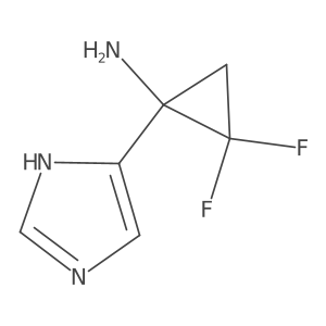 2,2-difluoro-1-(1H-imidazol-5-yl)cyclopropan-1-amine结构式