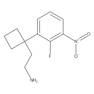 2-[1-(2-Fluoro-3-nitrophenyl)cyclobutyl]ethan-1-amine结构式