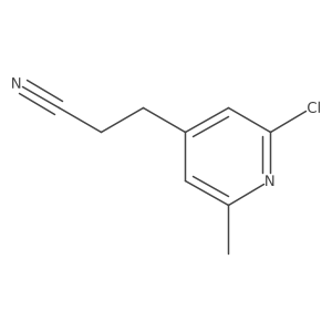 3-(2-Chloro-6-methylpyridin-4-yl)propanenitrile结构式