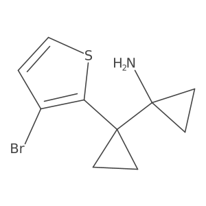 1-[1-(3-Bromothiophen-2-yl)cyclopropyl]cyclopropan-1-amine结构式
