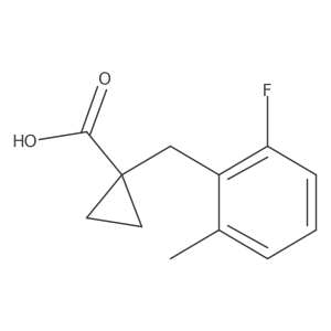 1-[(2-Fluoro-6-methylphenyl)methyl]cyclopropane-1-carboxylic acid Structure