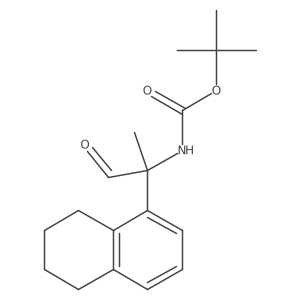 tert-butyl N-[1-oxo-2-(5,6,7,8-tetrahydronaphthalen-1-yl)propan-2-yl]carbamate结构式