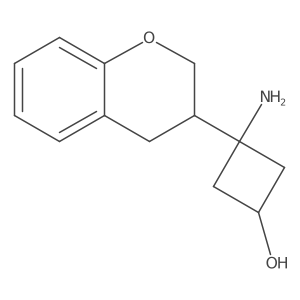 3-amino-3-(3,4-dihydro-2H-1-benzopyran-3-yl)cyclobutan-1-ol结构式