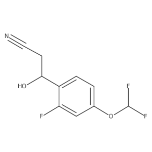 3-[4-(Difluoromethoxy)-2-fluorophenyl]-3-hydroxypropanenitrile Structure