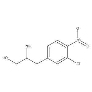 2-Amino-3-(3-chloro-4-nitrophenyl)propan-1-ol结构式