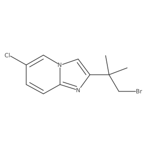 2-(1-Bromo-2-methylpropan-2-yl)-6-chloroimidazo[1,2-a]pyridine结构式