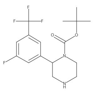 Tert-butyl 2-[3-fluoro-5-(trifluoromethyl)phenyl]piperazine-1-carboxylate结构式