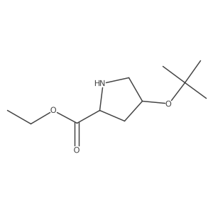 ethyl (2S,4R)-4-(tert-butoxy)pyrrolidine-2-carboxylate结构式