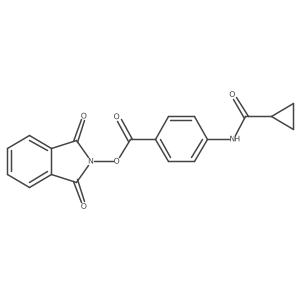 1,3-dioxo-2,3-dihydro-1H-isoindol-2-yl 4-cyclopropaneamidobenzoate Structure