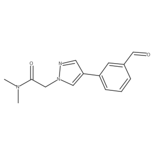 2-[4-(3-Formylphenyl)-pyrazol-1-yl]-N,N-dimethylacetamide结构式