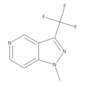 1-Methyl-3-(trifluoromethyl)-1H-pyrazolo[4,3-c]pyridine结构式