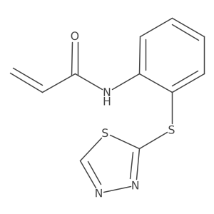 N-[2-(1,3,4-Thiadiazol-2-ylsulfanyl)phenyl]prop-2-enamide结构式